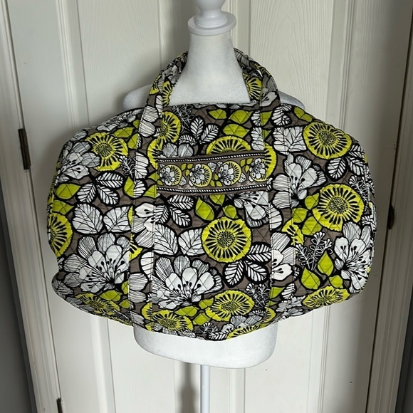Vera Bradley citron print large duffle bag - Picture 1 of 4